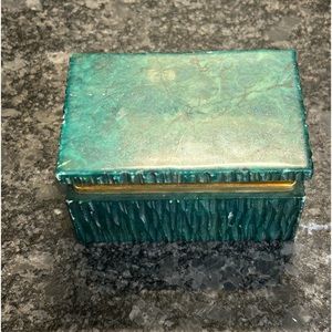 Beautiful Alabaster Genuine Italian alabaster jewelry box,treasure box,keep sake